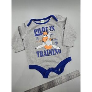 Disney Baby Planes Dusty "Pilot In Training"  6-12 Month One Piece Outfit